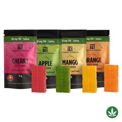 Twisted Extracts Sativa Jelly Bombs (80mg THC)