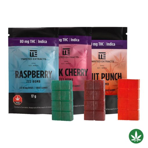 Twisted Extracts Indica ZZZ Bombs (80mg THC)