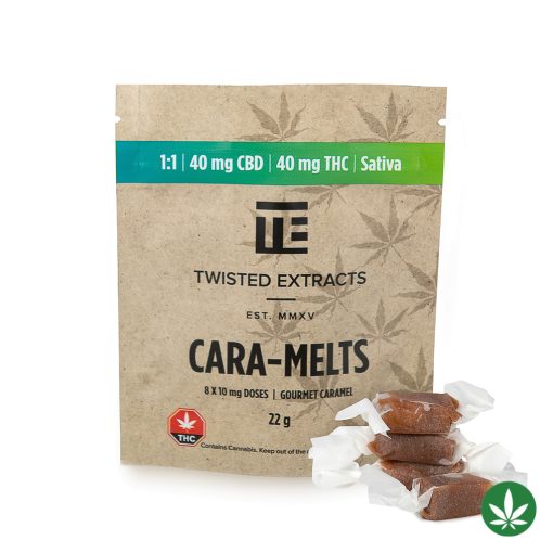 Twisted Extracts 1:1 Cara-Melts (40mg THC + 40mg CBD)