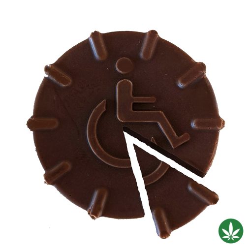 Atomic Wheelchair Chocolate Puck (500mg THC) - Image 3