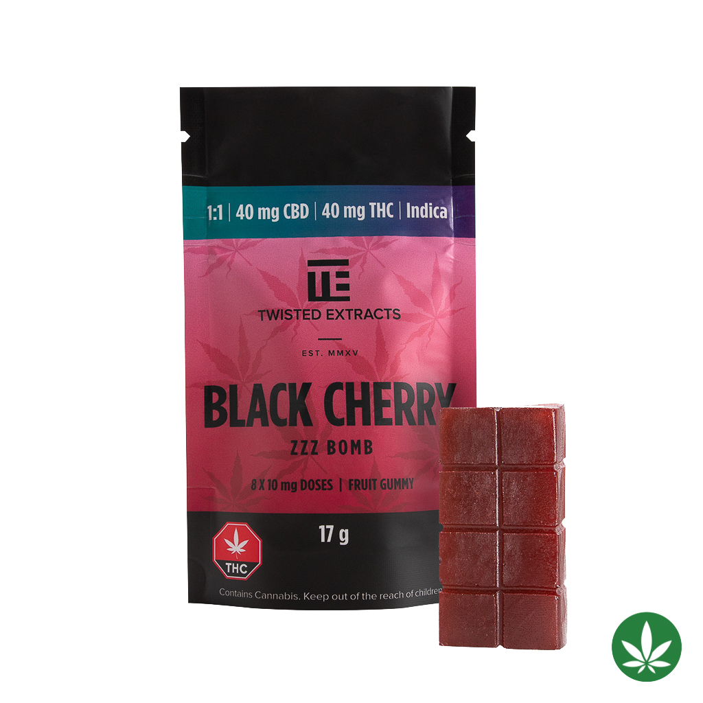 Twisted Extracts 1:1 ZZZ Jelly Bomb (40mg THC Indica + 40mg CBD)